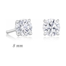 Gümüş Yuvarlak Tek Taş Zirkon Küpe - 8 Mm. Gümüş Gümüş Yuvarlak Tek Taş Zirkon Küpe - 8 Mm. Gümüş