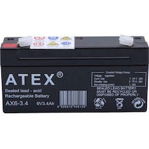 Atex Ax6-3.4 6v 3.4ah Yatay Akü