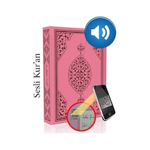 Sesli Bilgisayar Hatlı Pembe Renk Kuranı Kerim - Rahle Boy