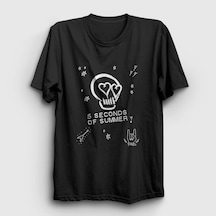 Presmono Unisex Skull 5 Seconds Of Summer T-shirt Siyah