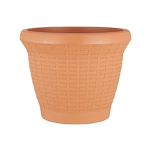Tr Hs02 Hasır Saksı Tabaklı 25cm, 6 Litre Kiremit Diğer