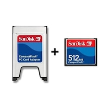 Sandisk  Pcmcıa Adaptör + 512 Mb Compact Flash Kart