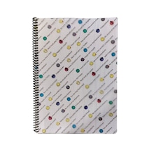 A4 Telli 80 Yaprak Çizgili Umur Smiley Emoji Defter Plastik Kapak Çok Renkli