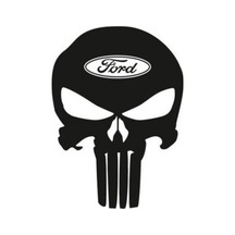 Modifiye Kuru Kafa Punisher Araba Sticker Yapıştırma