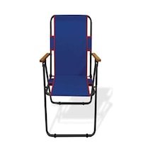 Turkuazhome Katlanabilir Plaj Piknik Sandalyesi Mavi