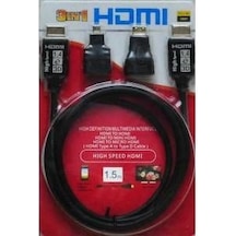 Hdmi Kablo 1.5 Metre 3'Lü Set (Micro Hdmi Hdmi*Mini Hdmi Hdmi