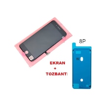 Tkgz Apple Uyumlu iPhone 8 Plus Lcd Ekran Dokunmatik +tozbantı Lw Siyah