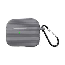 Apple Air Uyumlupods Pro 3 3.nesil Raven Silikon Kılıf - Gri