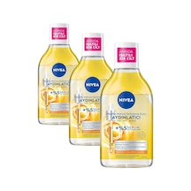 Micellar Aydınlatıcı Makyaj Temizleme Suyu 400 Ml,suya Dayanıklı Makyajı Çıkarır,ovalama Gerektirmez,serum İçerikli,c Vitamini,e Vitamini, 3 Paketi