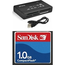 1 Gb Sandisk Compact  Flash  Hafıza Kartı - Usb 2.0  Cf Kart Okuyucu
