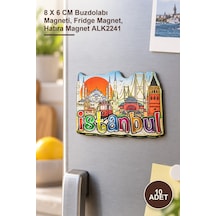 10 Adet İstanbul Temalı Magnet 8 X 6 Cm Buzdolabı Magneti, Fridge Magnet, Hatıra Magnet Alk2241 1