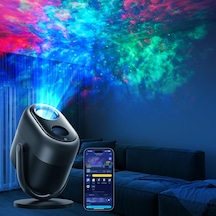 Govee Nebula Yıldızlı Gökyüzü Projektör Led, Rgbw 7 Bölgeli Dıy Starlight Projektör, 50'den Fazla Sahne, Madde Ve Alexa Uyumlu, Çocuk Odası İçin Akıllı Zamanlayıcı Ve 18 Beyaz Gürültü, Yatak Odası Dekorasyonu Siyah