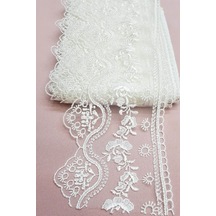 FdayAksesuar Dekoratif Şerit Aksesuar Kırık Beyaz Desenli Dantel FRDY9167