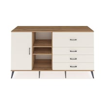 Kronos Konsol 4 Raflı 4 Çekmeceli Tek Kapaklı 176x59x99 Çam-ayta Çam-aytaşı