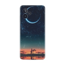 General Mobile Gm 24 Pro Kılıf Silikon Desen Özel Seri Ay Ve Kız 1720