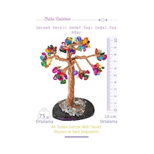 Gerçek Multicolor Sedef Doğal Taşı Ağaç - Akik Plakal