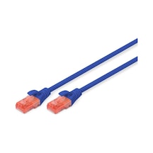 Cat 6 U-utp Bağlantı Kablosu, Bakır, Lszh Awg 26/7, Uzunluk 10 Metre Mavi