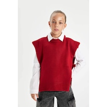 DeFacto Kız Çocuk Kırmızı Bisiklet Yaka Basic Düz Triko Süveter C9660A824WNRD63 Kırmızı DeFacto Kız Çocuk Kırmızı Bisiklet Yaka Basic Düz Triko Süveter C9660A824WNRD63 Kırmızı