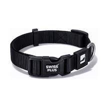 Swissplus Urban Paws Köpek Tasması Noir Black Ayarlanabilir, Dayanıklı, Hafif-15mm Siyah