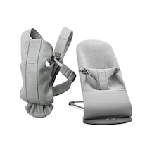 BabyBjörn 2'li Set Bliss Ana kucağı & Kanguru Mini 3D Jersey Light Grey