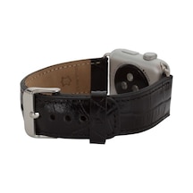 Bouletta Apple Watch Uyumlu Deri Kordon 42-44-45Mm Kroko Siyah