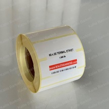 60X20 Termal Etiket Rulo Barkod Etiket Kalite Barkod