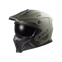 Ls2 Drıfter Mat Olıve Siyah Vizör Kask Yeşil