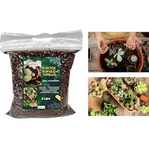 KAKTÜS SUKULENT TOPRAĞI 5 LT- 7'Lİ ÖZEL KARIŞIM(Akıllı Gübre Katk