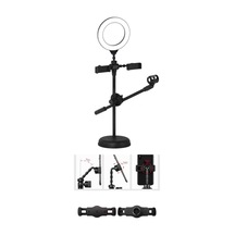 Thentech Profesyonel Aydınlatmalı Telefon Ve Mikrofon Tutuculu Ayaklı Tripod Rıng Led