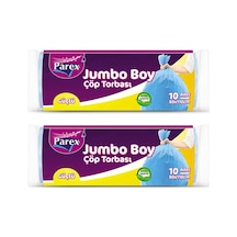 Güçlü Çöp Torbası Jumbo Boy 10'lu 80 X 110 Cm İkili Set
