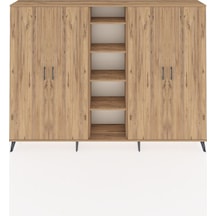 Arges Dolap 12 Raflı 4 Kapaklı 220x30x163 Çam-çam Atlas Çam - Atlas Çam