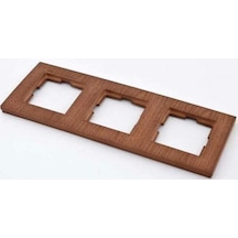 Viko Novella Ceviz Üçlü Çerçeve - 92191313