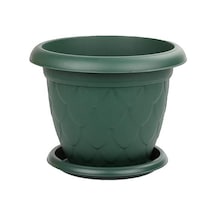 Omnipazar So-d003 Damla Desen Tabaklı Saksı Takımı 1.5 Litre No:3 Yeşil