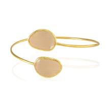 Kadir Jewellery 22 Ayar Altın Kaplama Zirkon Taşlı Ayarlanabilir Trend Bilezik Turuncu