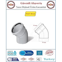 Fırat Pvc 45 Derece Dirsek - 50mm 50mm