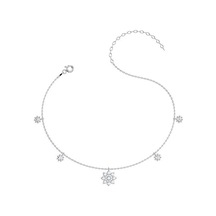 İndigo Takı Çiçek Tohumu Beyaz Gümüş Halhal