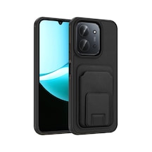 Zore Redmi 15c Kılıf Kartlıklı Tpu Zore Bikart Kapak - Siyah