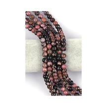 Rodonit Doğal Taş Dizi 8 MM Küre Kesim 66151827 Siyah