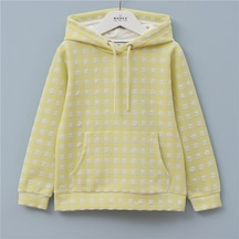 Wanex Kız Çocuk Uzun Kol İnce Kapüşonlu Sweatshirt - 31853 Sarı