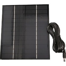 6w 12v 500ma Monokristal Güneş Paneli, Ip65 Su Geçirmez, 5521 Dc Çıkışlı, Kamp Ve Bahçe Aydınlatması İçin