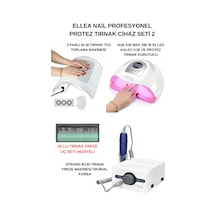 Protez Tırnak Cihaz Seti Strong B135 Freze Cihazı & 3 Motorlu Tırnak Toz Toplama & Sun X26 Uv 81 Led
