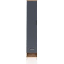 Hyperion Dolap 3 Raflı Tek Çekmeceli Tek Askılı 44x44x243 Çam-antrasit Atlas Çam