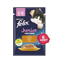 Purina Felix Tavuk Etli Pouch Yavru Kedi Maması 6 x 85 G