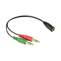 Syrox C119 3.5Mm Kulaklık Ve Mikrofon Ayırıcı Kablo (538254153)