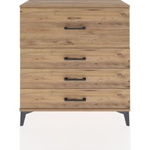 Arges Şifonyer 4 Çekmeceli 88x30x96 Çam-çam Atlas Çam