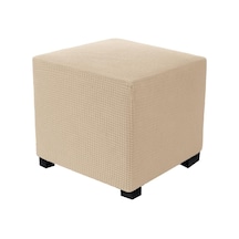 Haki Jakarlı Dayanıklı Kare Streç Ayak Dayama Tabure Mobilya Koruyucu Dikdörtgen Tezgah  S