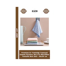 Premium Ev Temizliği Yumuşak Dokulu Parlatıcı Bez 5'li Mikrofiber Temizlik Bezi Seti - 30x30 Cm Çok Renkli