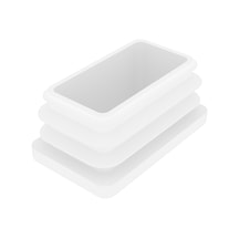 Cateksss 30x60 Mm Profil İçin Kademeli İçe Geçme Profil Tapası, Profil Kapak, Profil Tapa Beyaz - 16 Lı Paket