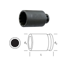 Osaka Ln38yd13 Yıldız Uzun Lokma 3/8'' 13mm