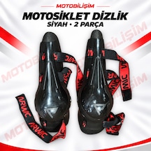 Motosiklet Dizlik Siyah Kırmızı - Siyah